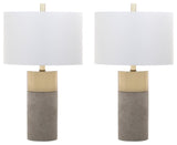 Safavieh Oliver Table Lamp in Gray and Gold (Set of 2)