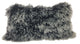 HomeRoots 17" Black Genuine Tibetan Lamb Fur Pillow With Microsuede Backing