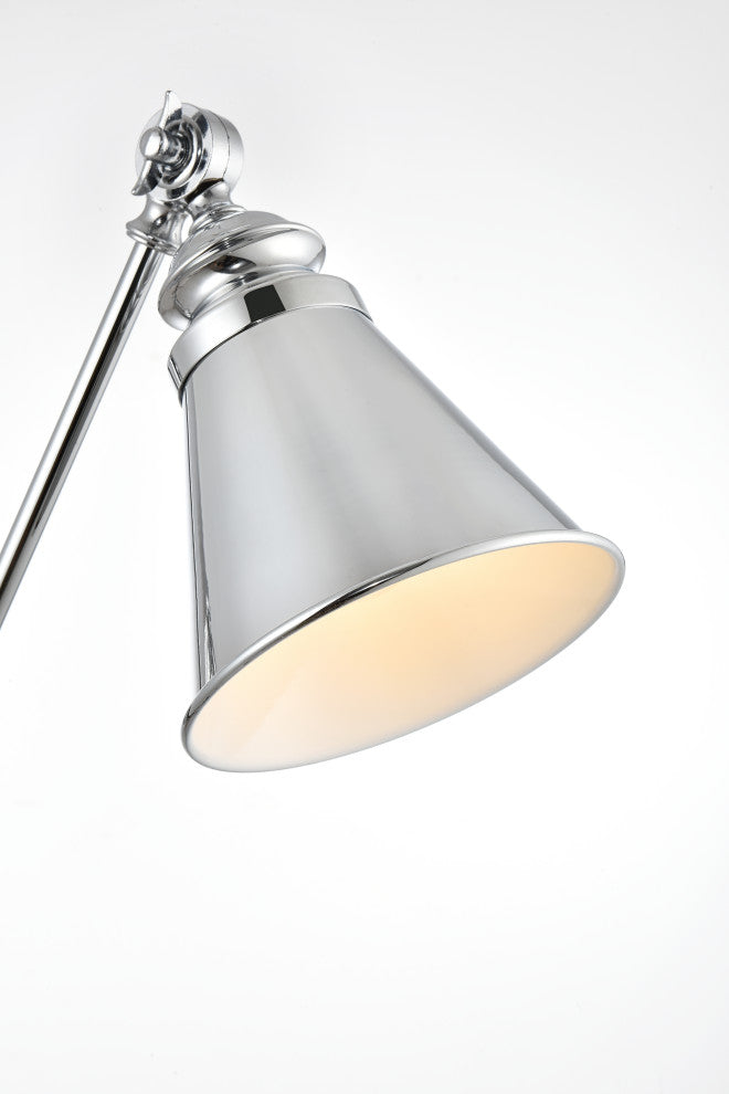 1 Light Chrome Swing Arm Plug, Wall Sconce