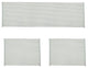 Set of Light Blue Striped Table Runner and Eight Napkins