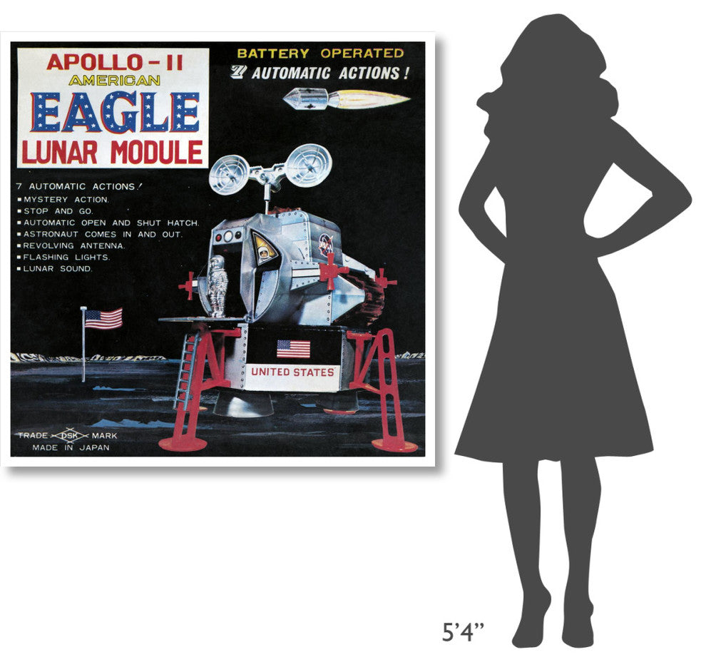 "Apollo-11 American Eagle Lunar Module" Print by Retrorocket, 46"x46"