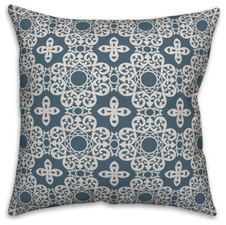 Dusty Blue Tile 20x20 Throw Pillow Cover