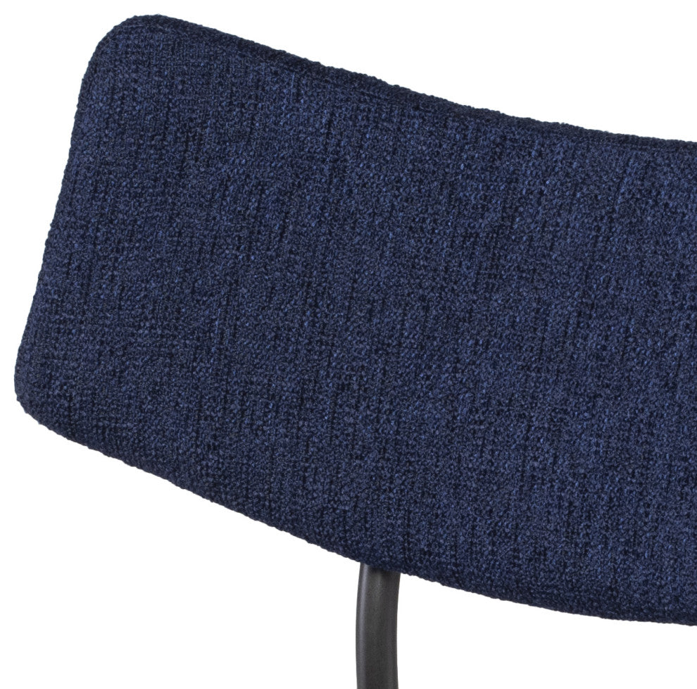 Soli True Blue Fabric Bar Stool