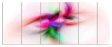 Colorful Electromagnetic Field, Abstract Wall Art Canvas, 70"x28", 6 Panels