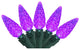Set of 70 Purple LED C6 Christmas Lights