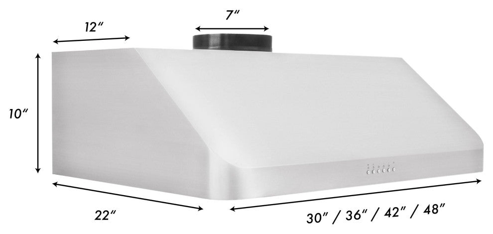 ZLINE 36 in. Under Cabinet Range Hood, Stainless Steel, 623-36