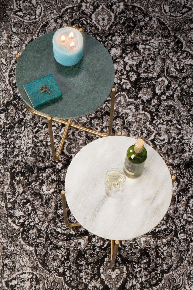Green Marble Side Table | DF Timpa