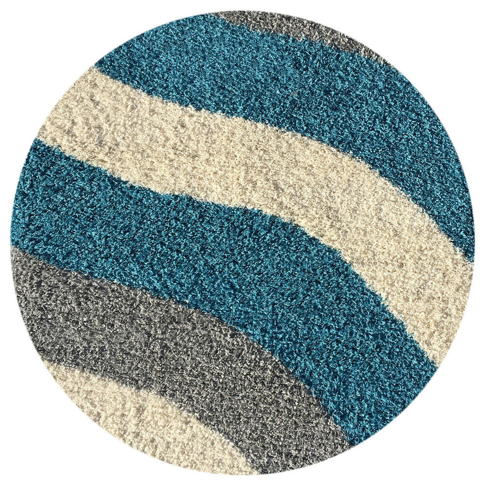 Bella Antibacterial Shag Area Rug, 5' Round
