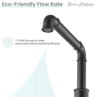 Avallon 8" Widespread, Sleek Handle, Bathroom Faucet, Matte Black