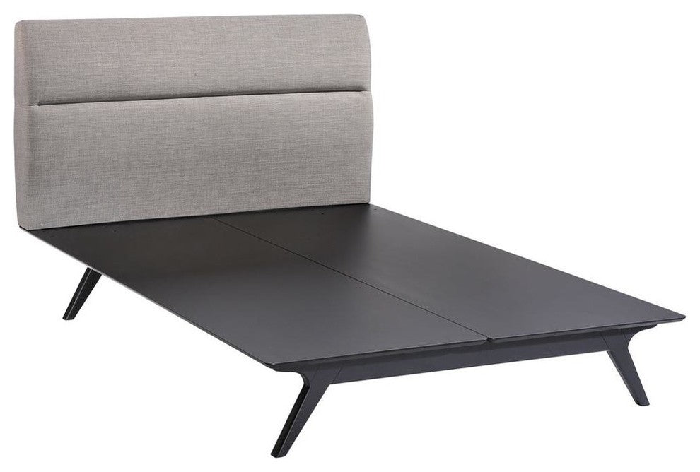 Modway Addison 3 Piece Queen Bedroom Set, Black Gray