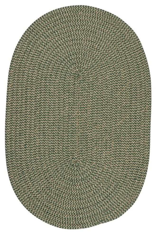 Softex Check CX16 Myrtle Green Check Traditional Area Rug, Oval 2'x12'