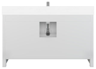 Art Bathe Calais 60'' Vanity Set, White and Solid Surface Marble
