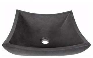 Eden Bath EB_S041LS-H Square Deep Zen Lava Stone Vessel Sink