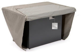 LeisureMod Chelsea 44" Waterproof Fabric Rectangle Fire Pit Table Cover