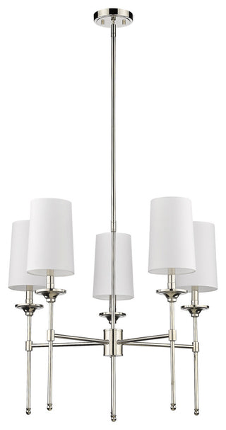 Z-Lite 3033-5 Emily 5 Light 28"W Chandelier - Brushed Nickel