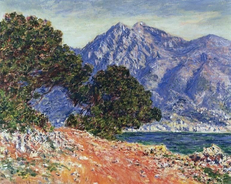 Claude Oscar Monet Cap Martin, 20"x25" Wall Decal Print
