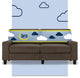 Serta Palisades 73" Track Arm Sofa with Removable Covers Brown