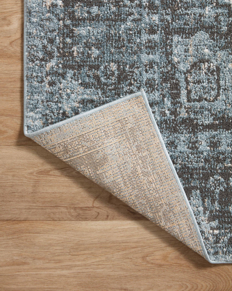 Loloi II Odette Sky / Charcoal 5'-3" x 5'-3" Round Accent Rug