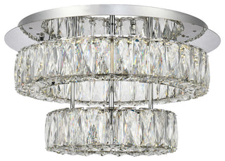 Monroe LED Light Chrome Flush Mount