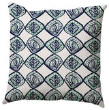 Cowry Check Pillow, Green, 18"x18"