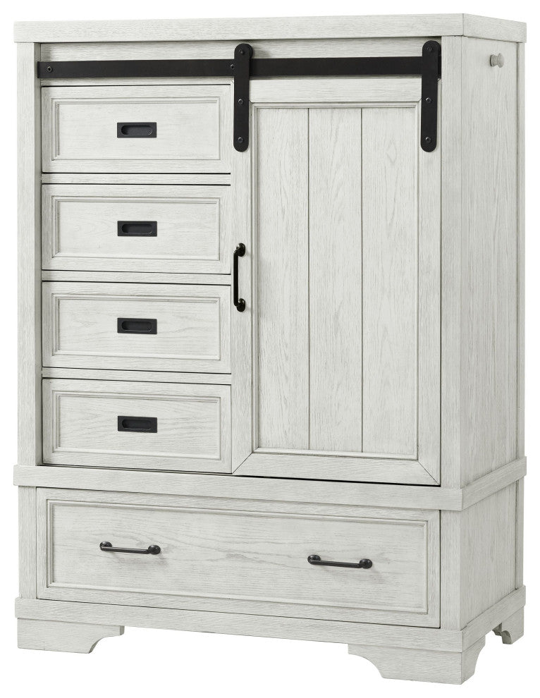 Foundry Wood Chifferobe, White