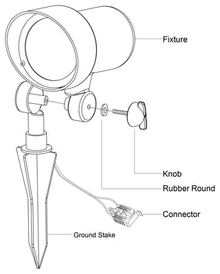 Low-Voltage Aluminum Black Outdoor Landscape Path Flood Light LED Clear Glass