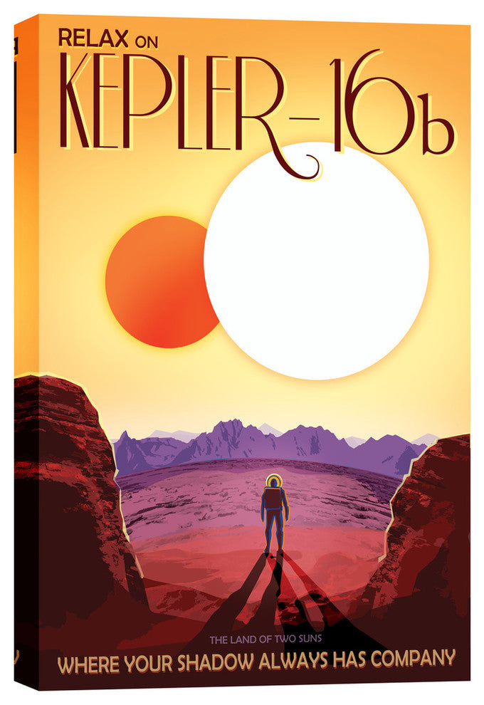 Epic Graffiti "Visions of the Future: Kepler-16b" Giclee Canvas Art, 26"x40"