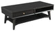 48" Black Solid And Manufactured Wood Coffee Table With Drawer