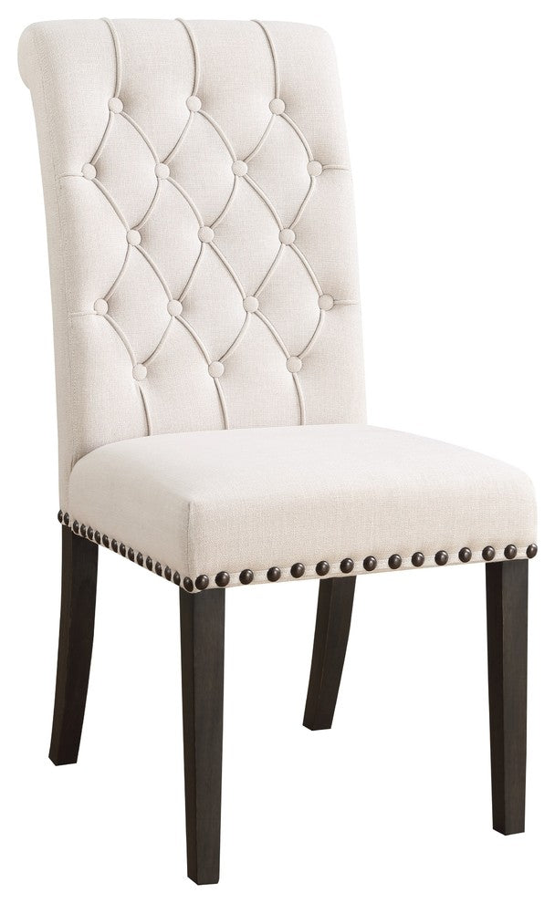 Weber Upholstered Dining Side Chairs With Diamond Tufting, Set of 2