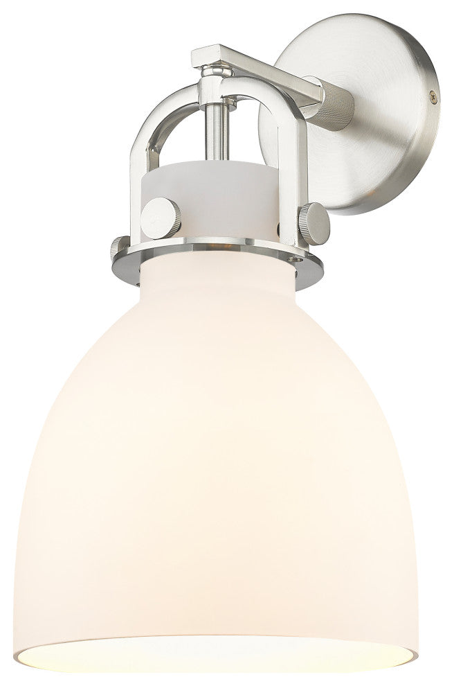 Innovations Newton Bell 1 8" Sconce Satin Nickel