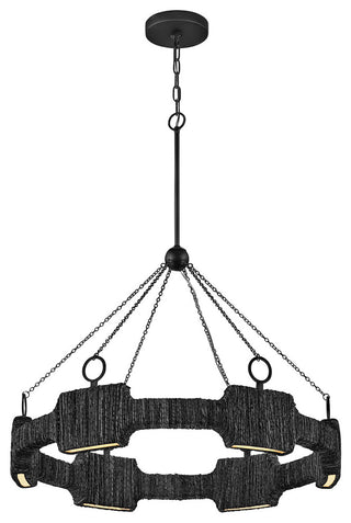 Hinkley Raffi Medium Led Single Tier Chandelier, Carbon Black