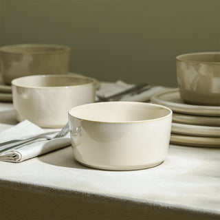 Stone Lain Eden Stoneware 24-Piece Dinnerware Set, Beige