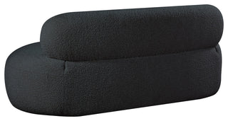 Venti Black Boucle Fabric Upholstered Set, Black, Sofa