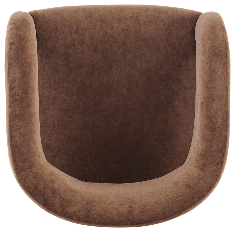 Lauryn Velvet Dining Side Chair, Dainty Brown