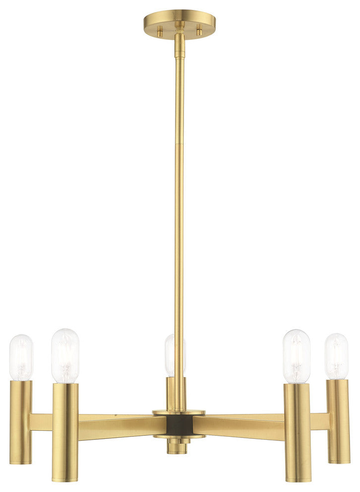Livex Lighting Satin Brass 5-Light Chandelier