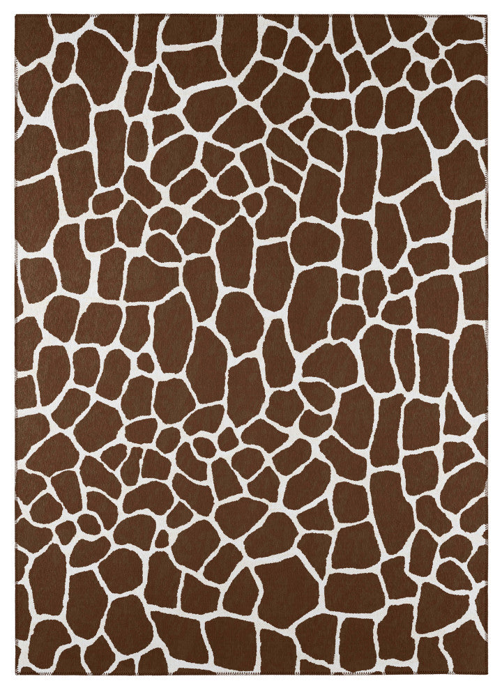 Indoor/Outdoor Mali ML4 Chocolate Machine Washable 10' x 14' Rug