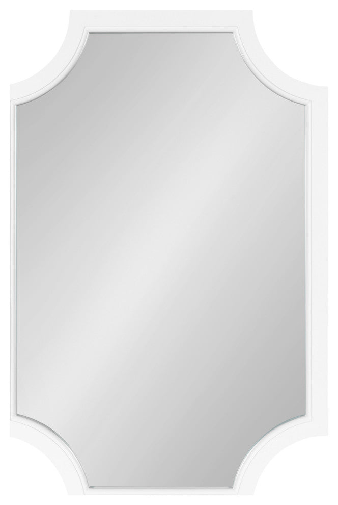 Hogan Framed Scallop Wall Mirror, White, 20x30