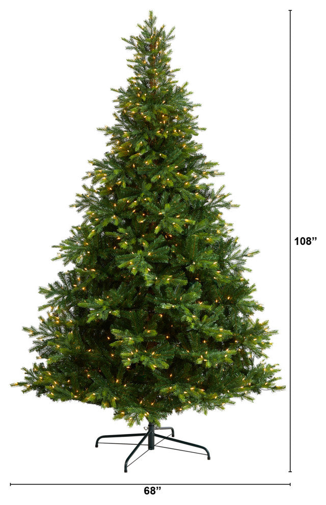 9' Prelit North Carolina Spruce Faux Christmas Tree