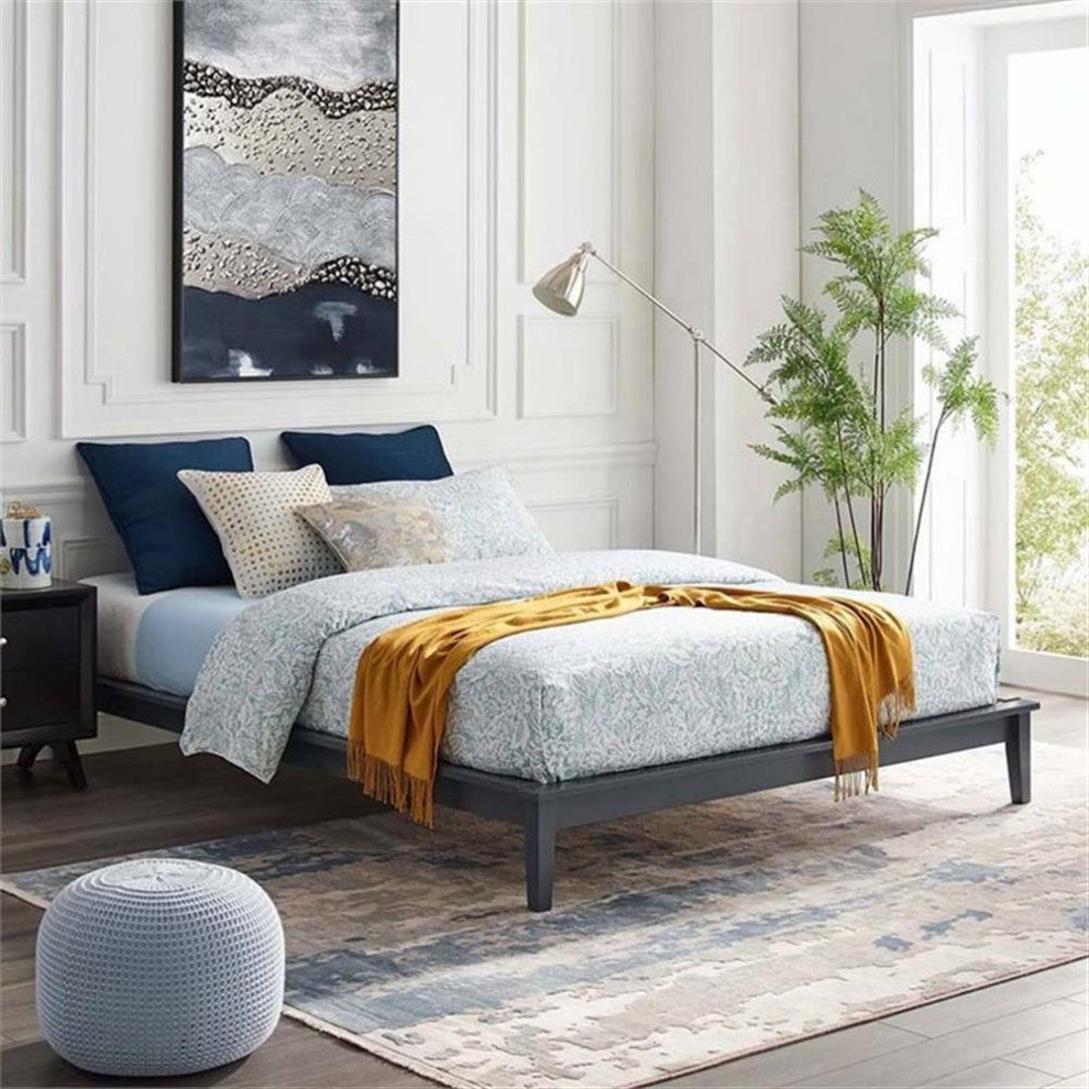 Lodge Queen Wood Platform Bed Frame