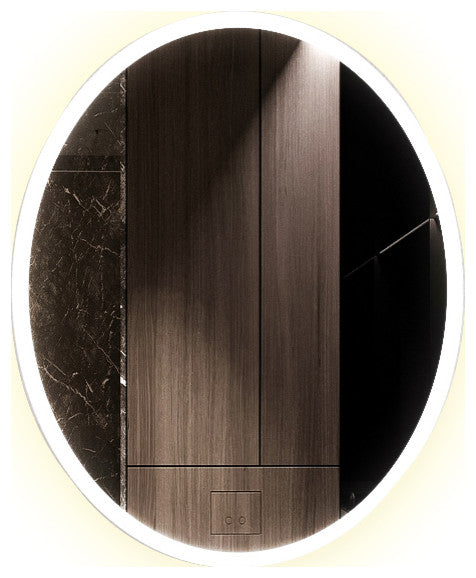 Ellipse Oval LED Mirror, 20"x30"x1.75"