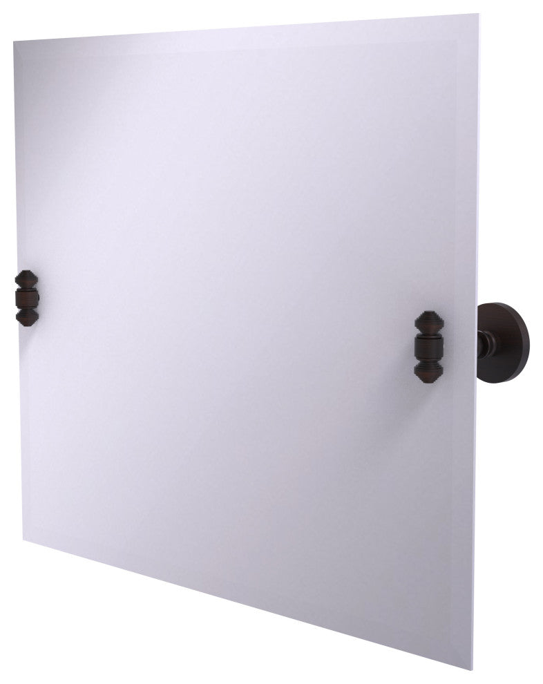 Frameless Landscape Beveled Edge Tilt Mirror, Venetian Bronze