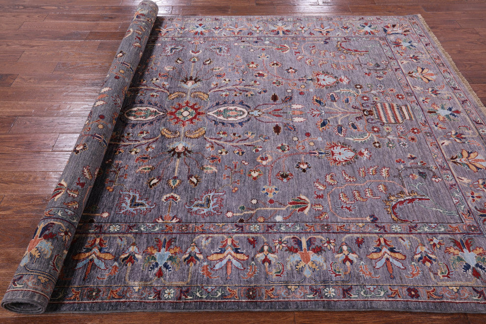7' 0" X 9' 9" Handmade Persian Tabriz Wool Rug Q7651