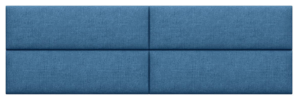Jaxx Panelist Modern Padded Headboard, Set of 4 Panels, King, Petrol Blue