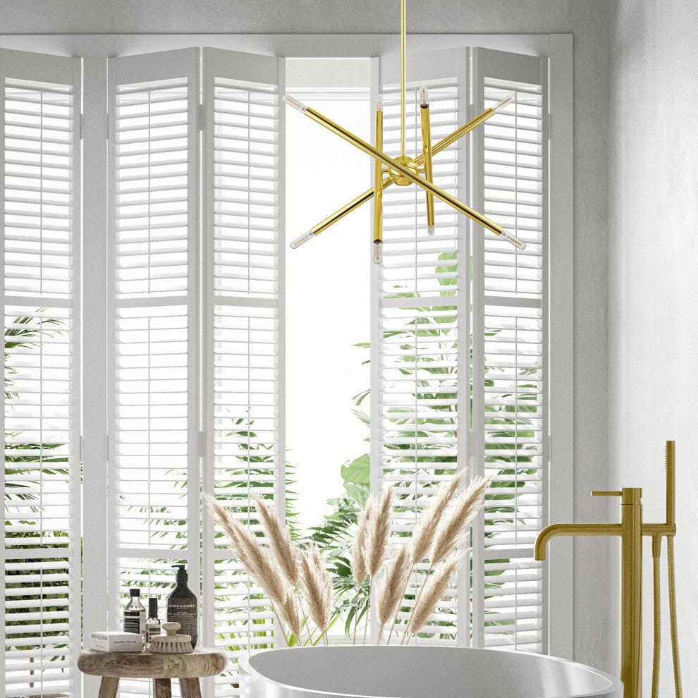 Livex Lighting Soho 8 Light Polished Brass Chandelier