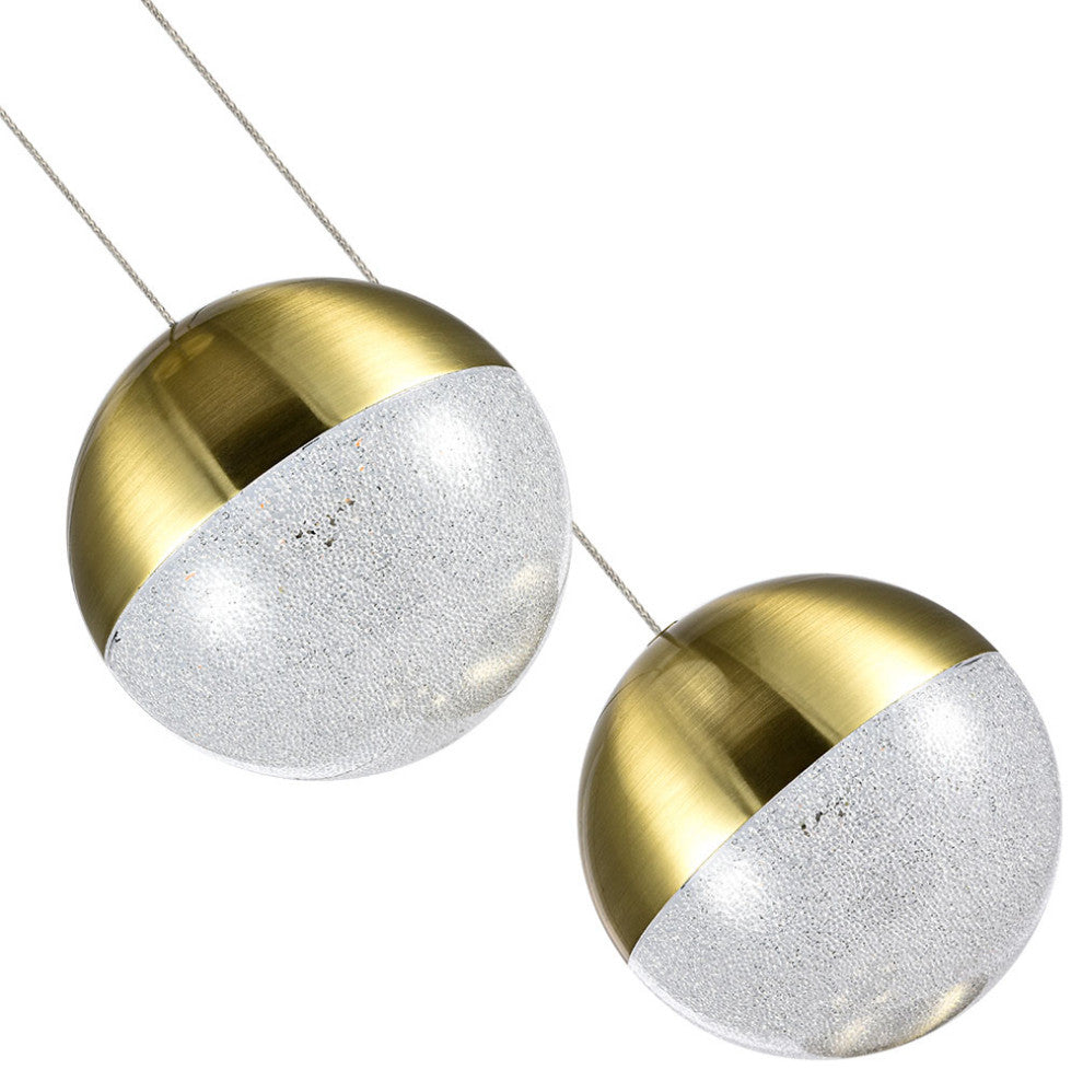 Ravello 5-Light ETL Certified Integrated LED Chandelier Lighting Fixture, Brass