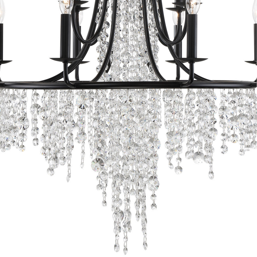 Gabrielle 12 Light Chandelier in Matte Black