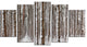 Dense Pine Forest in Winter, Landscape Canvas Art Print, 60"x32", 5 Panels