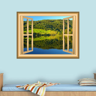 VWAQ, Lake Window Wall Decal, 18"x22"