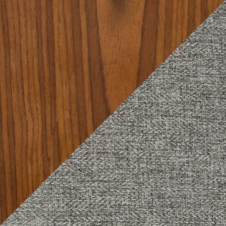 Lumisource Loft Chair, Black Metal With Gray and Walnut Wood Accent, Set of 2