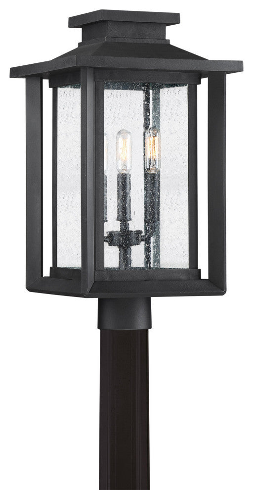 Wakefield 3-Light Outdoor Lantern, Earth Black